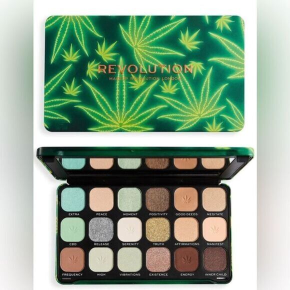 NIB Revolution Forever Flawless Chilled Vibes 18 Shade Eyeshadow Pallet - Picture 1 of 8